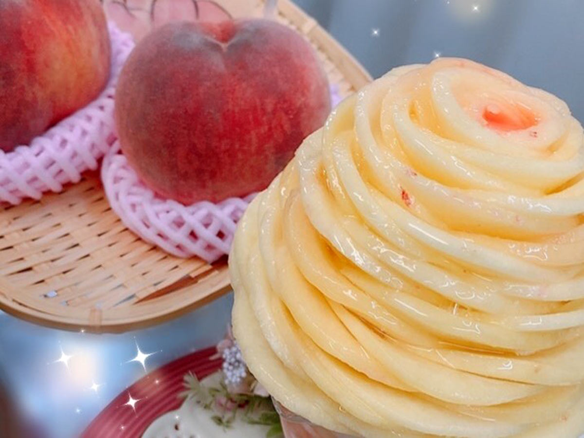 プレミアムももパフェ／浅草よろず茶屋444