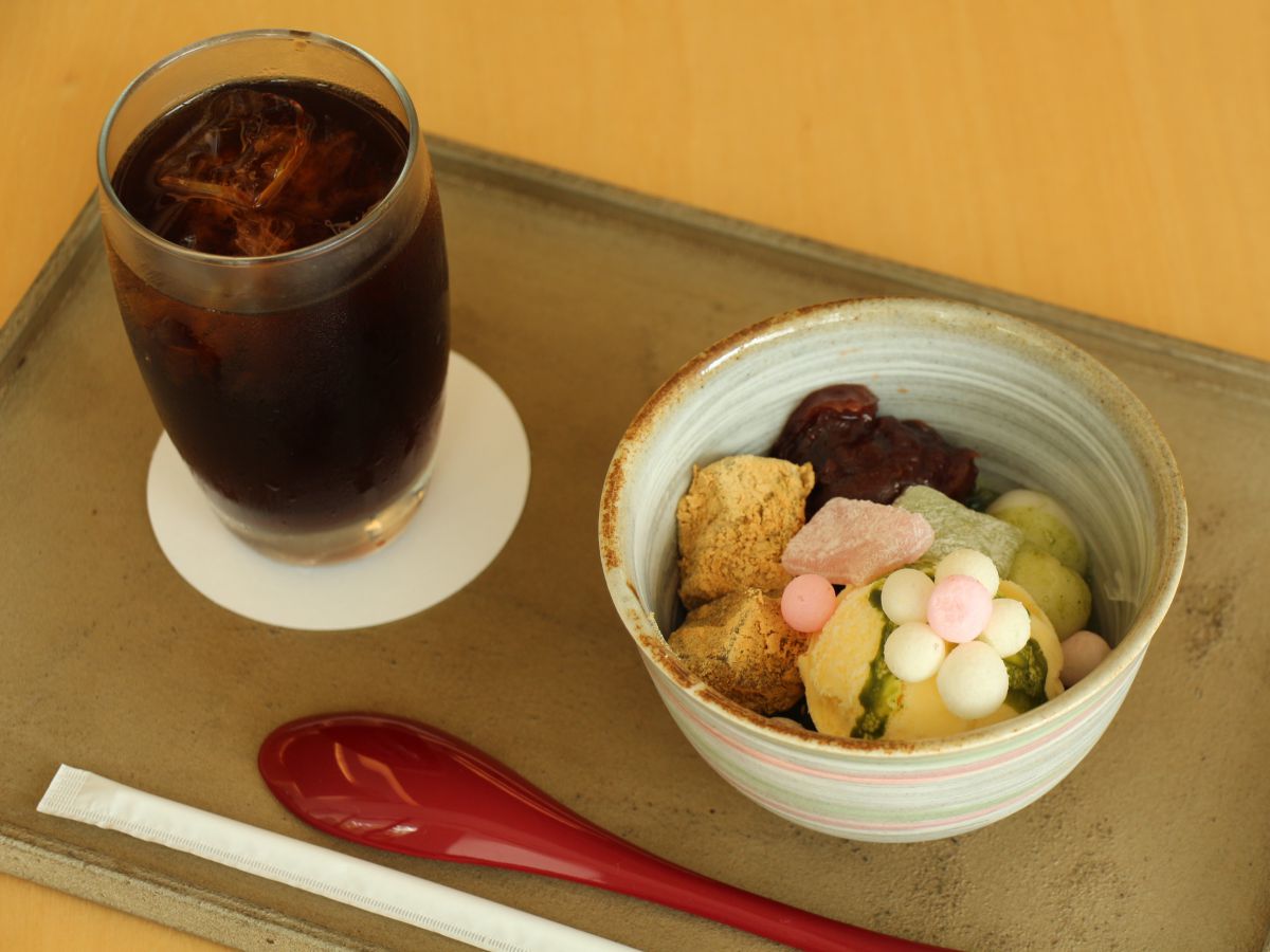 あんみつセット1200円（ドリンク付き）