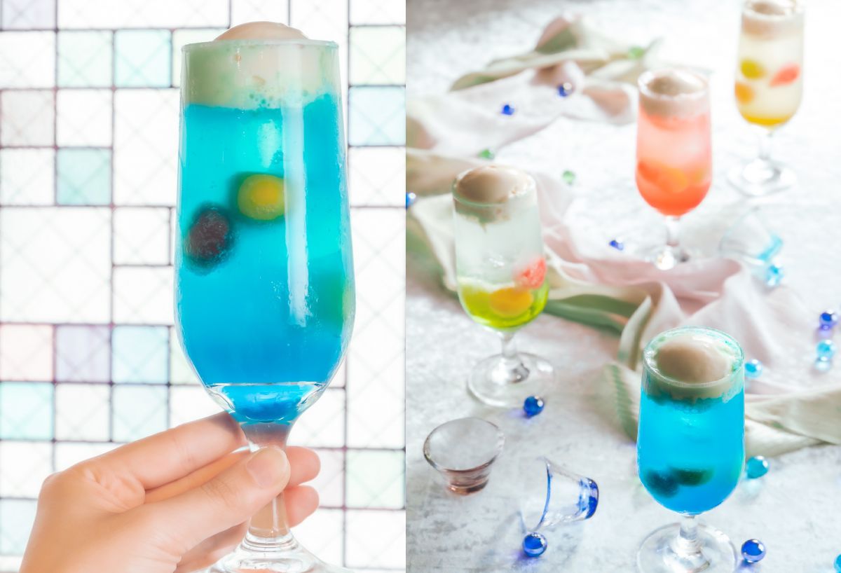 「おとなの日本酒クリームソーダ」は、好きな日本酒+299円