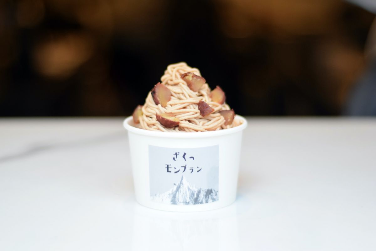 渋皮甘栗モンブラン600円（ミルクアイス＋モンブラン＋渋皮甘栗）