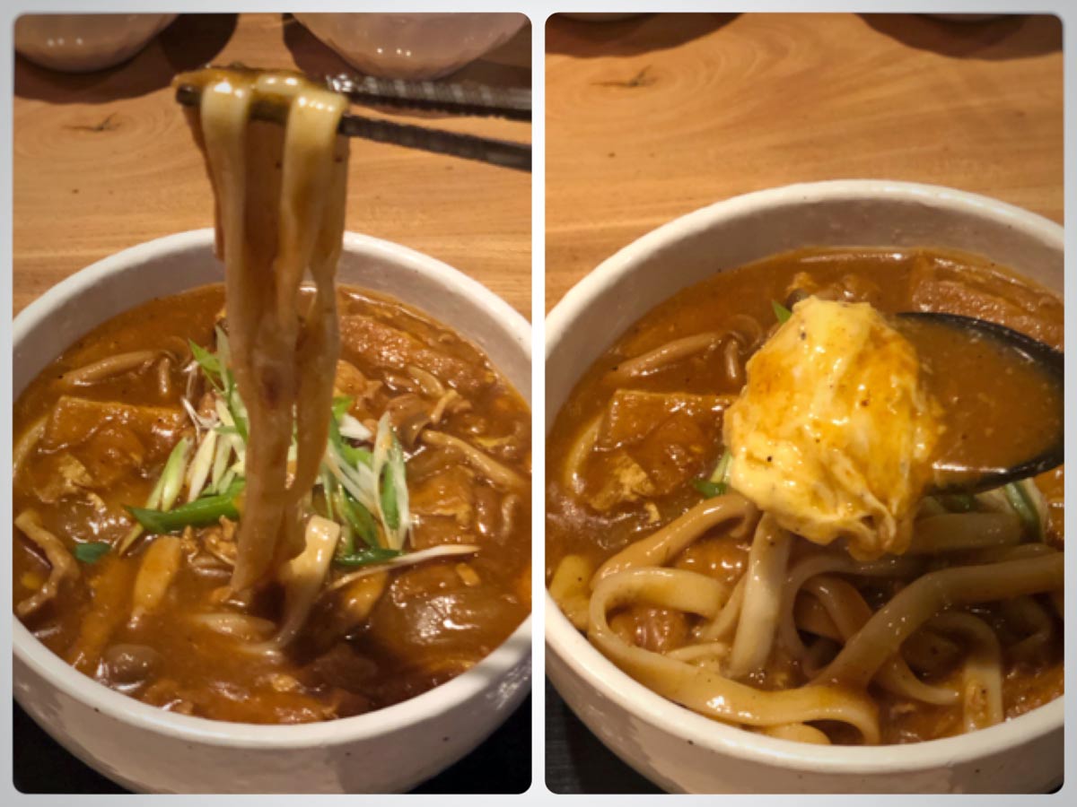 一度で二度おいしい「ひかりカレーうどん」