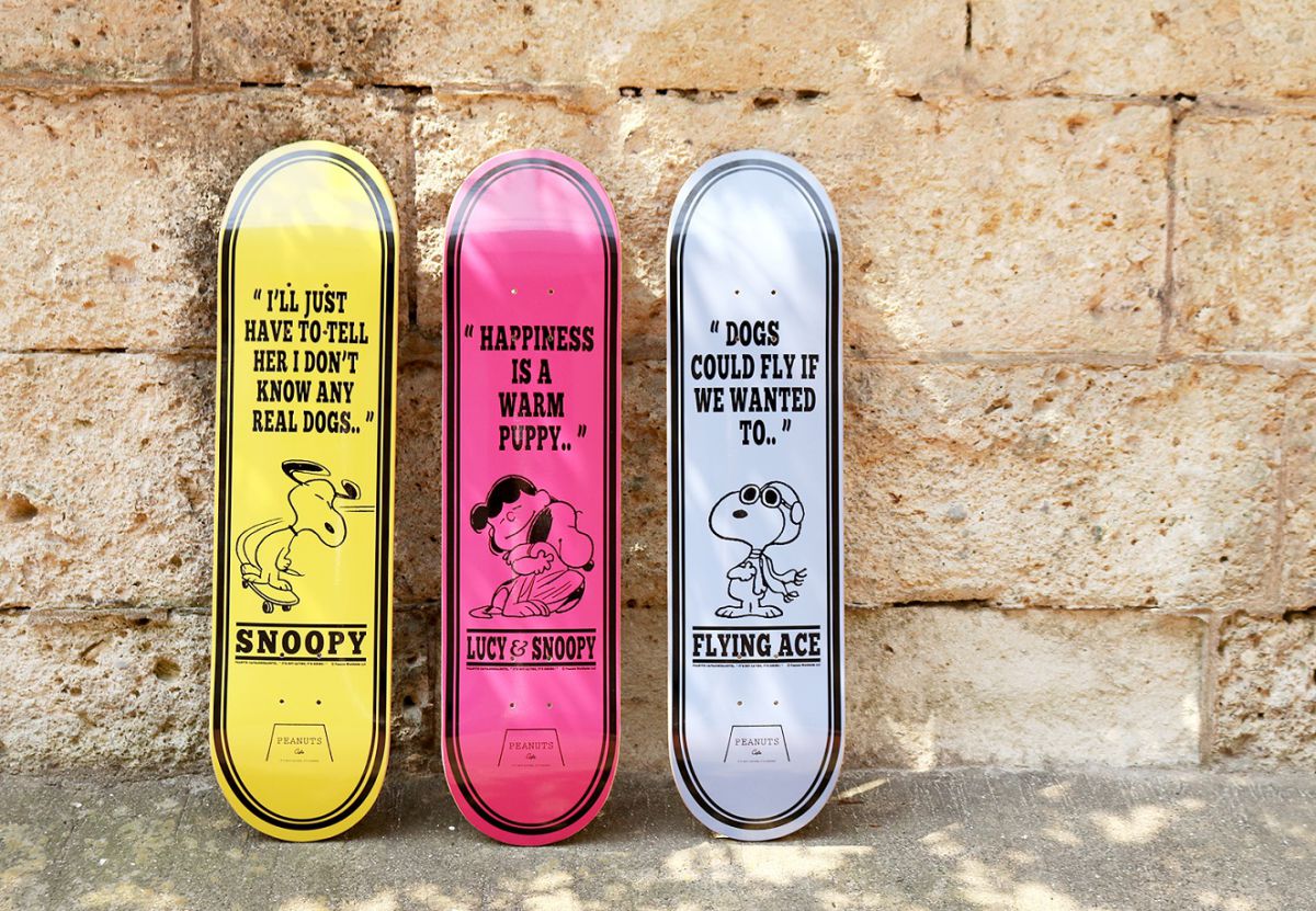 数量限定「スケートボードデッキ」各1万5000円（税抜）　(C) 2020 Peanuts