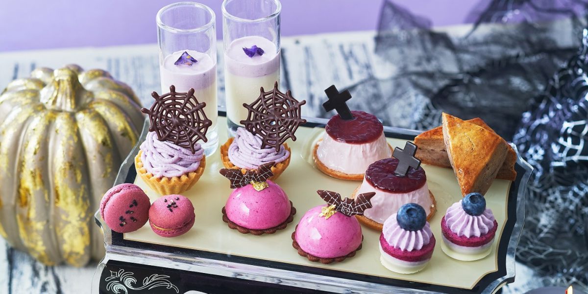 表参道のテラス席で楽しめる！期間限定アフタヌーンティー「バイオレットハロウィン」