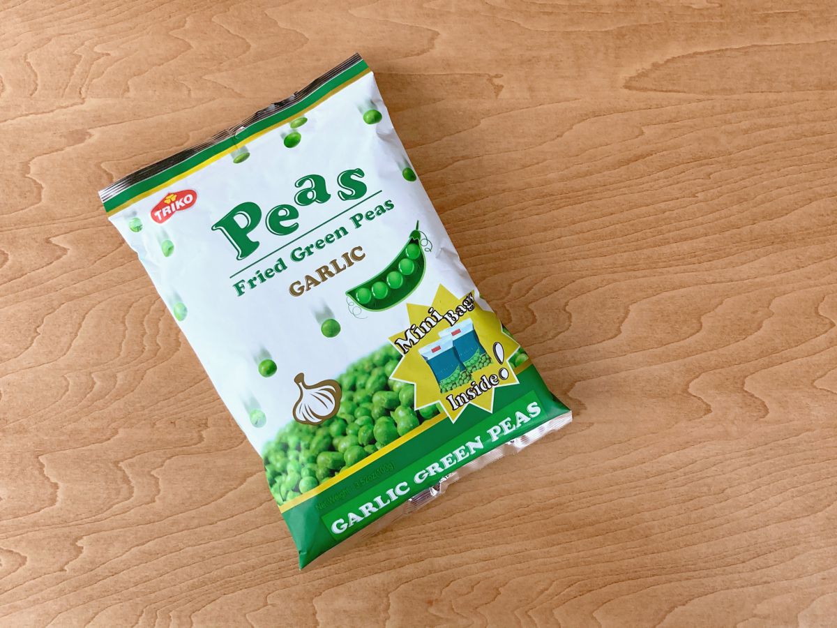 「ガーリック・グリーンピース」163円（税込） / カルディ