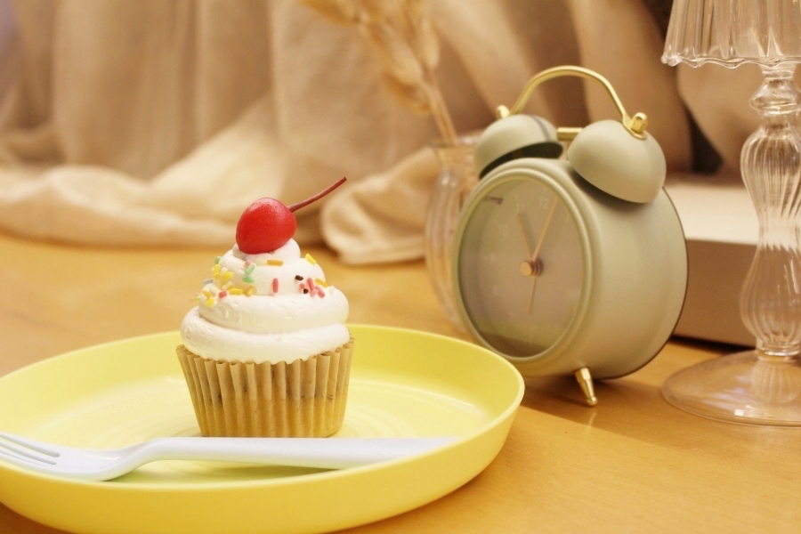 「cherry cupcake」550円（ドリンクと一緒に注文で50円オフ）