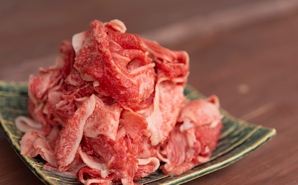 淡路牛の切り落し　600g　4400円（消費税、送料込み）