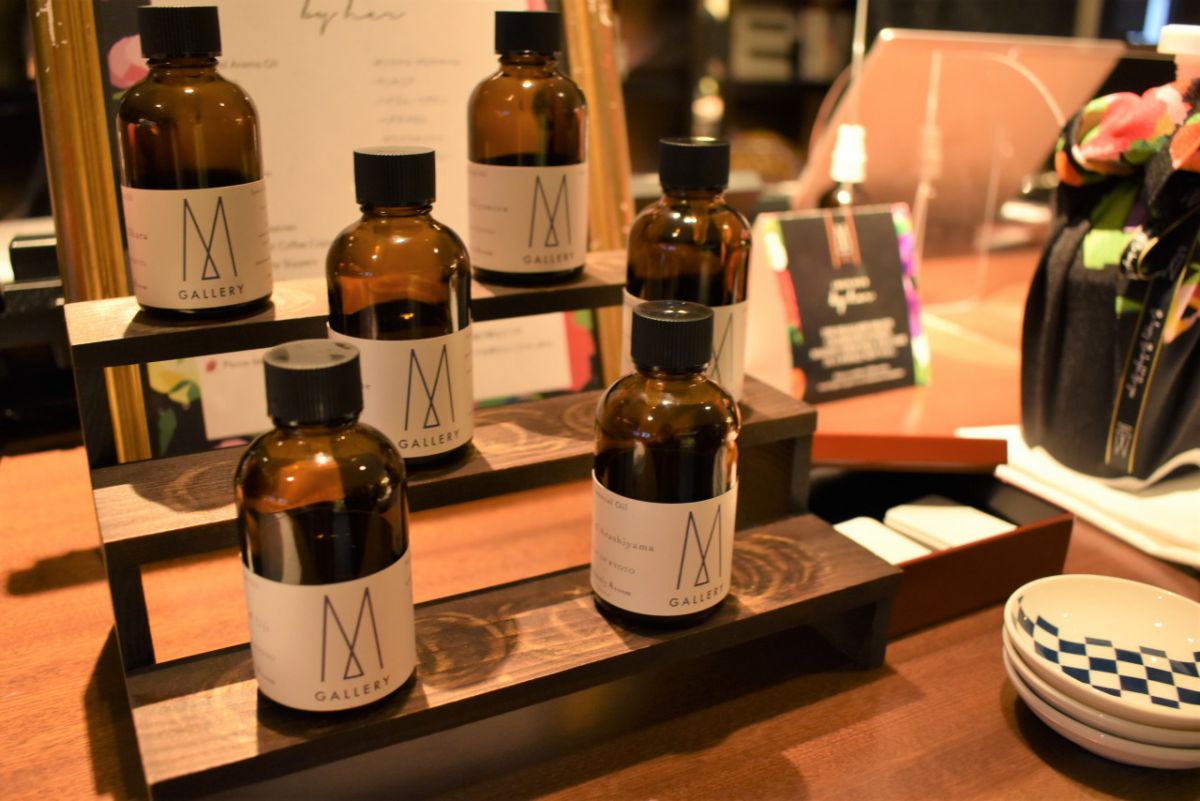 オイルには「Arashiyama」や「Kiyomizu」など京都にちなんだ名前がつけられています。