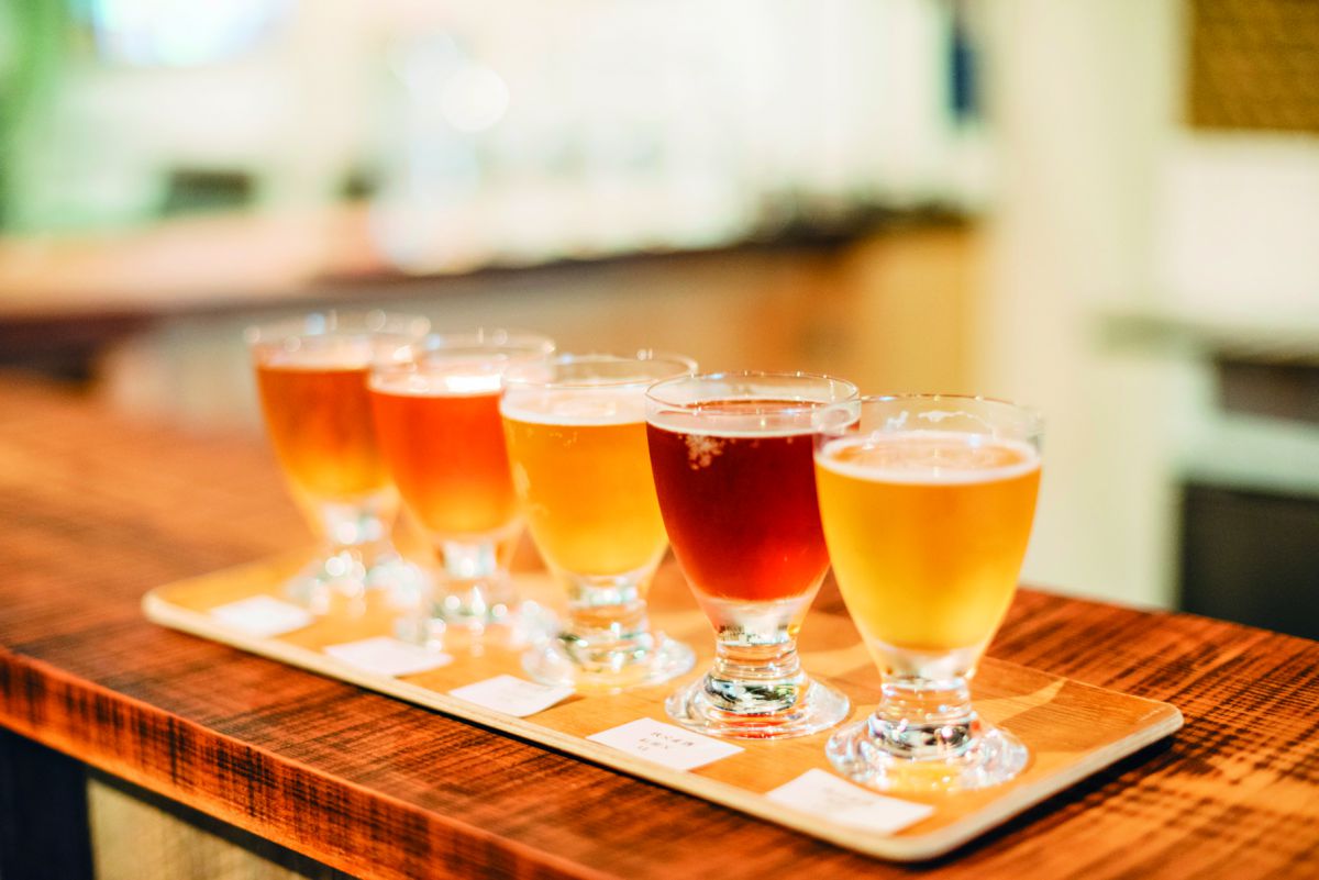 できたての樽生を飲める、飲み比べセット5種1500円