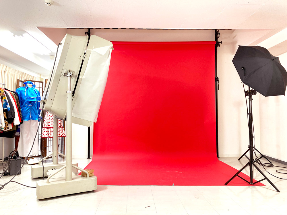 スタジオは貸切だからリラックスして撮影できます。