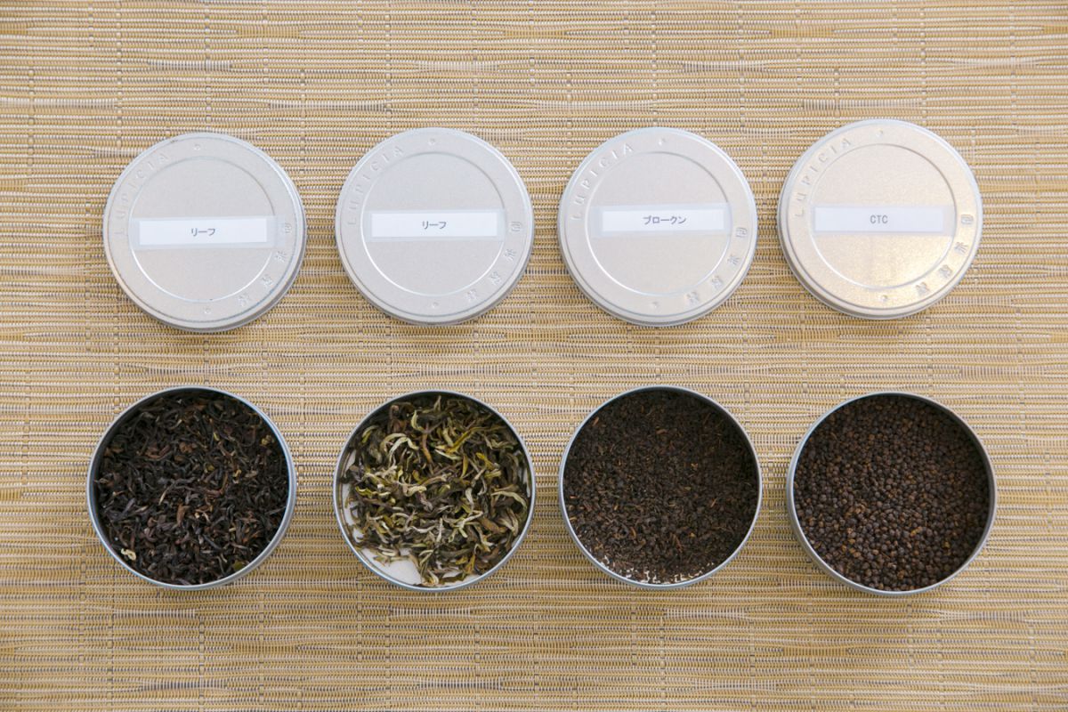 茶葉の形状。見るからに形が違う!