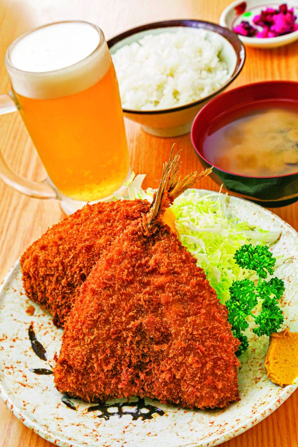 アジフライ定食1000円