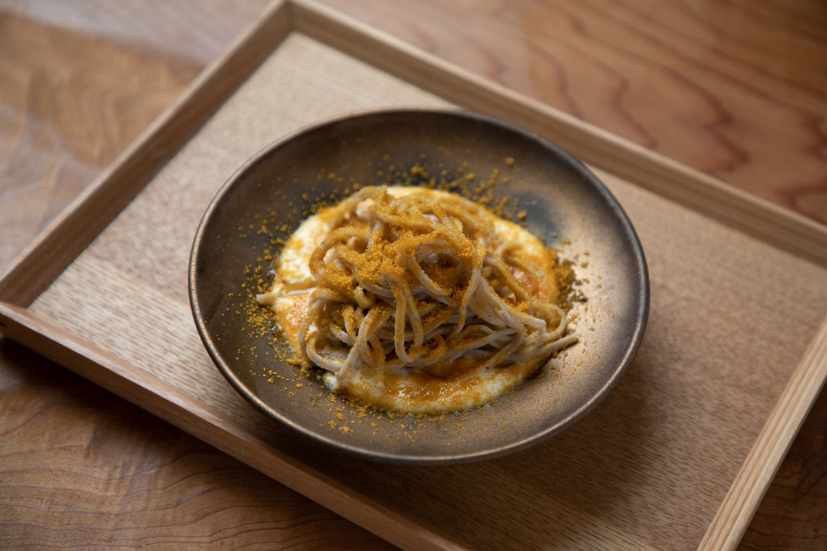 「じねんじょと梅の冷製そば」700円（税別）