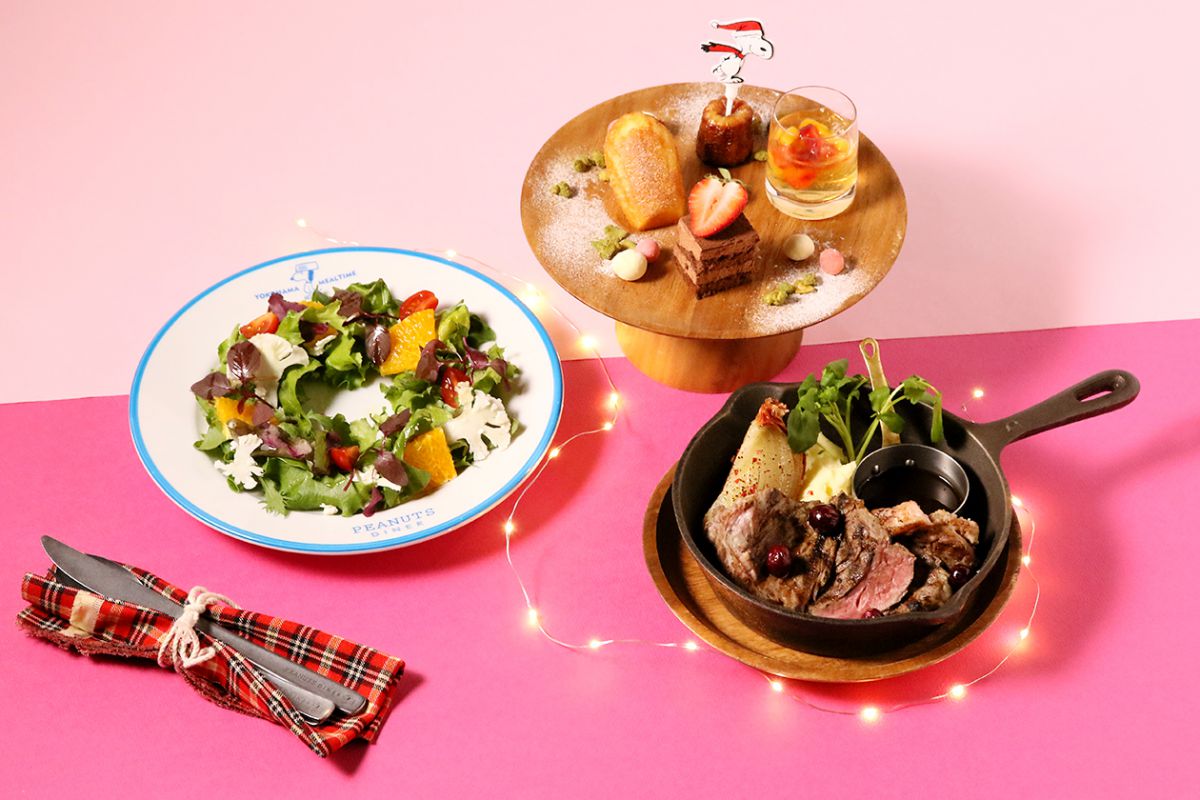 「クリスマスディナーコース」お一人様3900円（税抜）　販売店舗：PEANUTS DINER 横浜・神戸