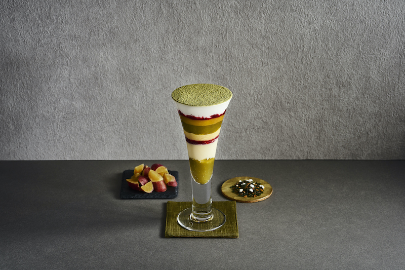 実る秋の玄米茶パフェ 1430円