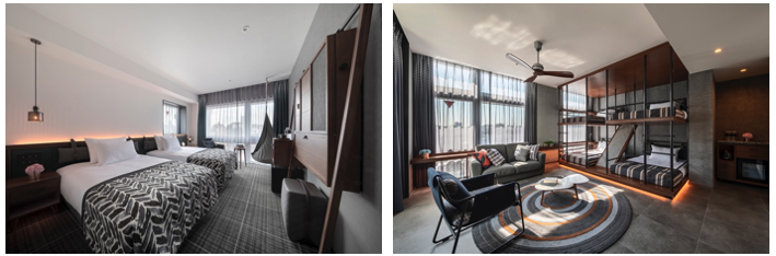 客室例：ツインルーム／ロフトルーム