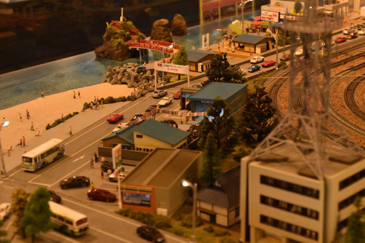 糸魚川を再現したジオラマ