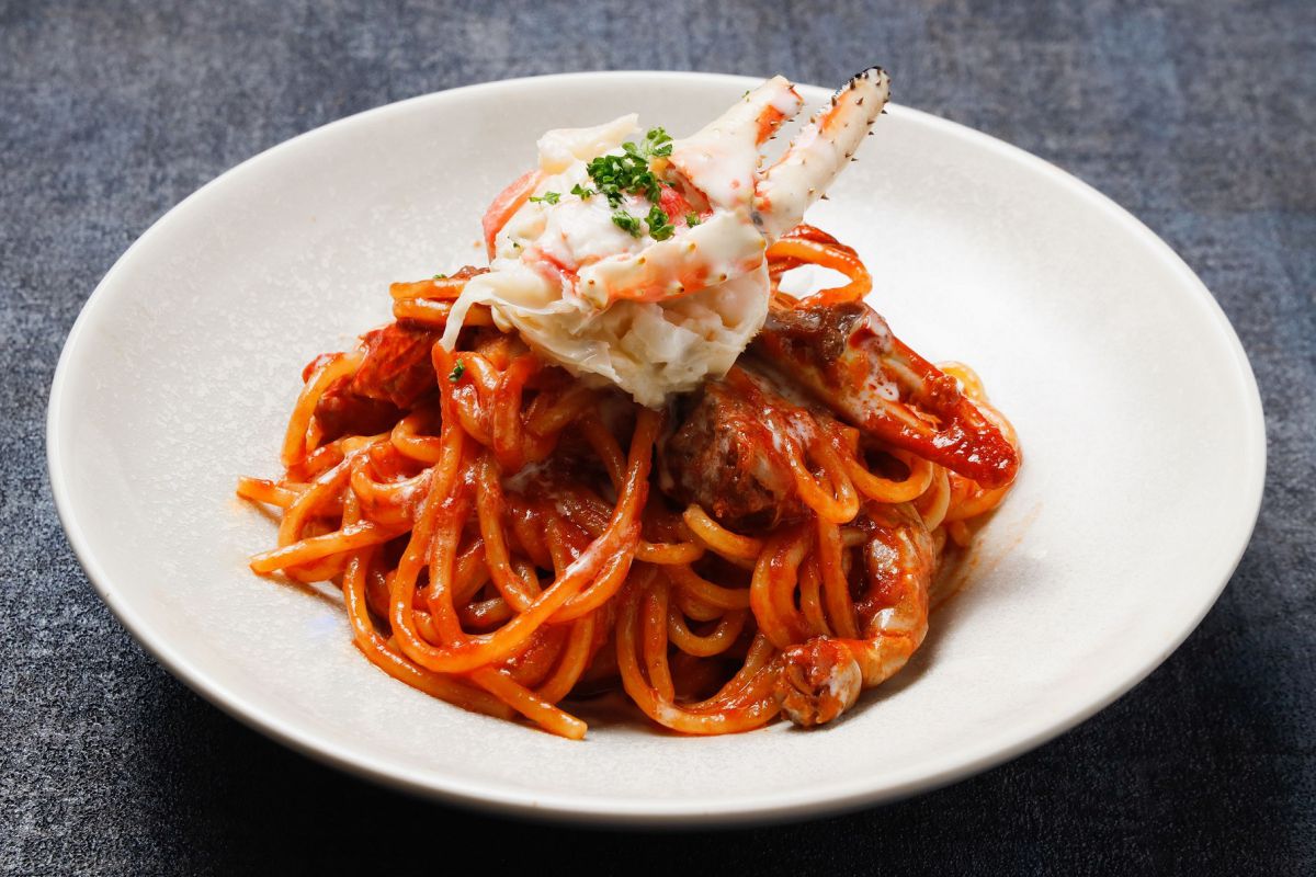 俺のイタリアン「ワタリガニとタラバガニのパスタ」980円（税別）