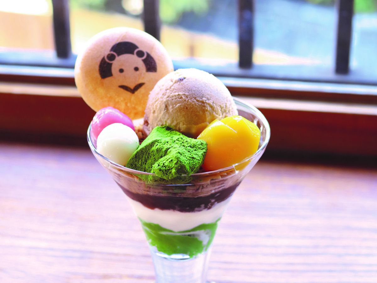 栗と京抹茶の舞妓さんパフェ1100円