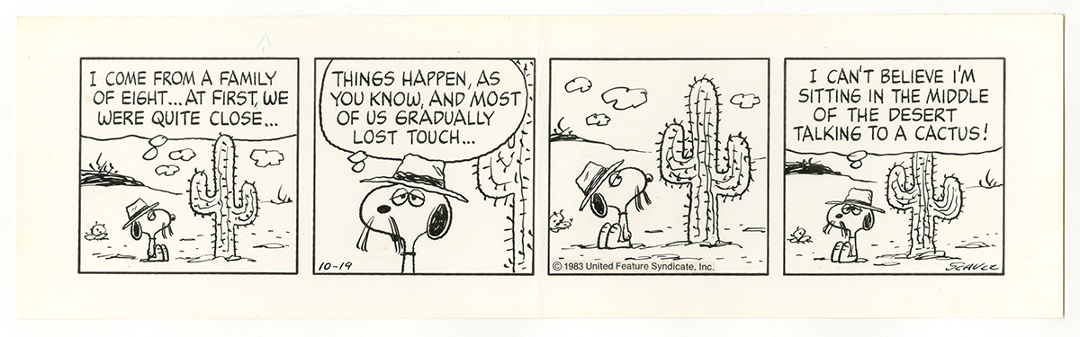 「ピーナッツ」原画 1983年10月19日