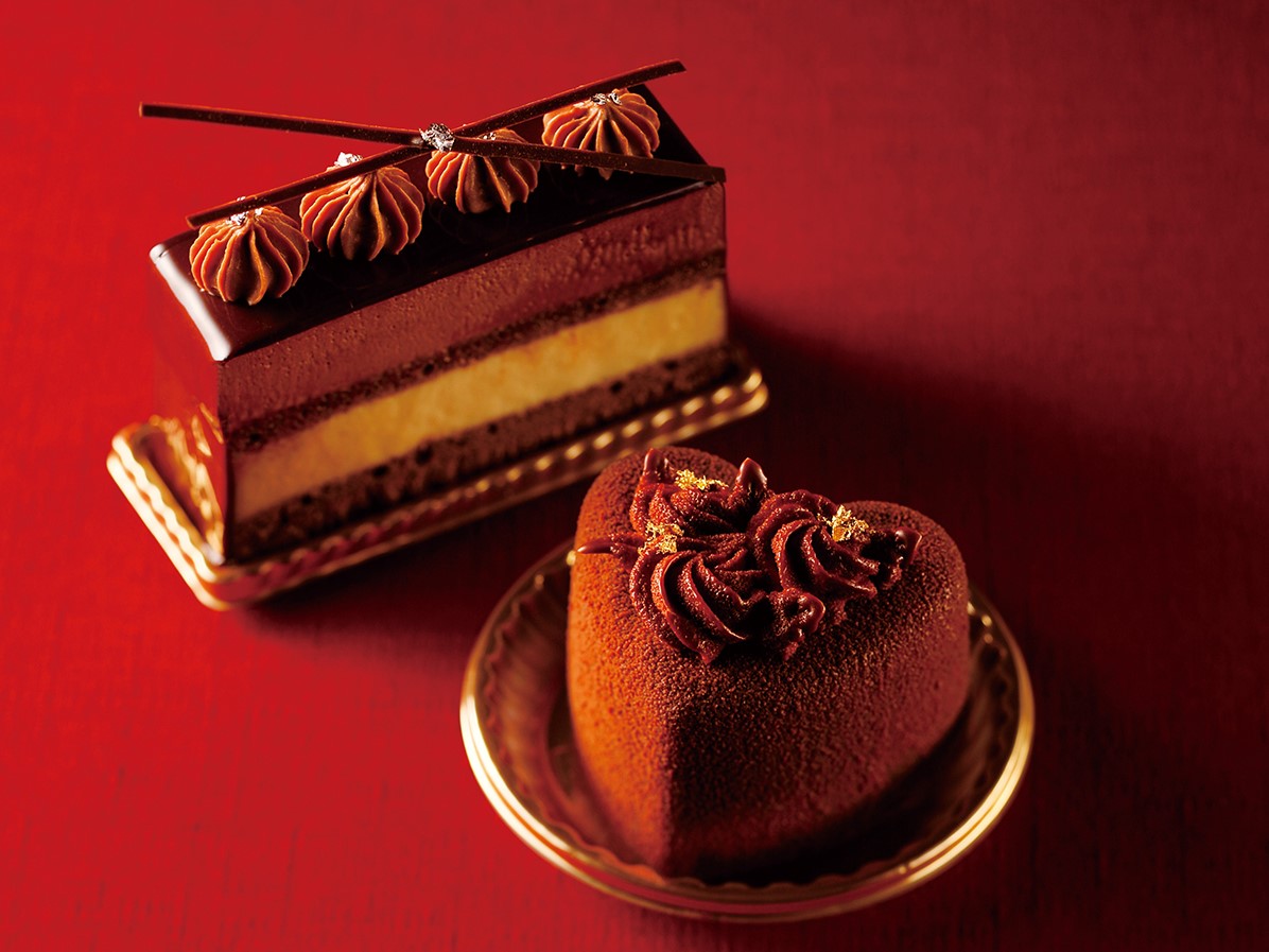 バレンタインクール（手前）、ハーブショコラ（奥）／ 各648円