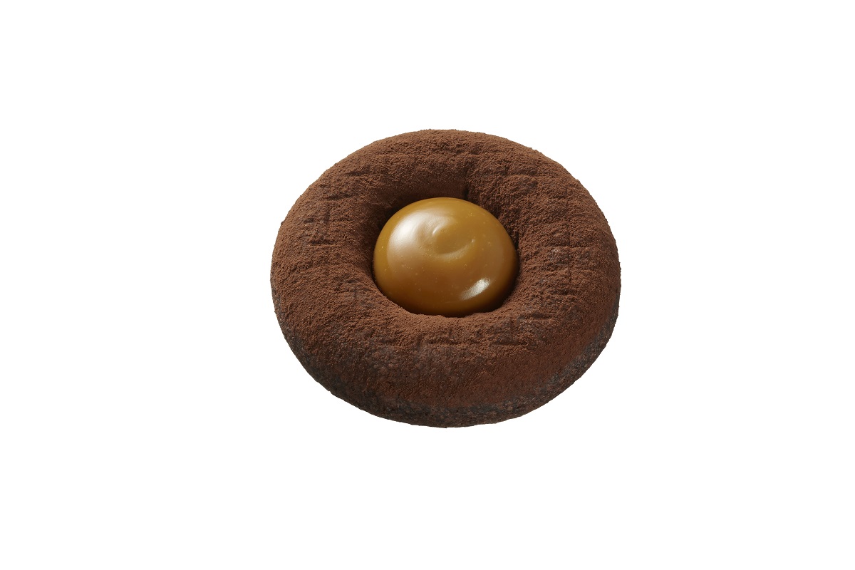 「フォンダンショコラドーナツ キャラメル」テイクアウト216円、イートイン220円