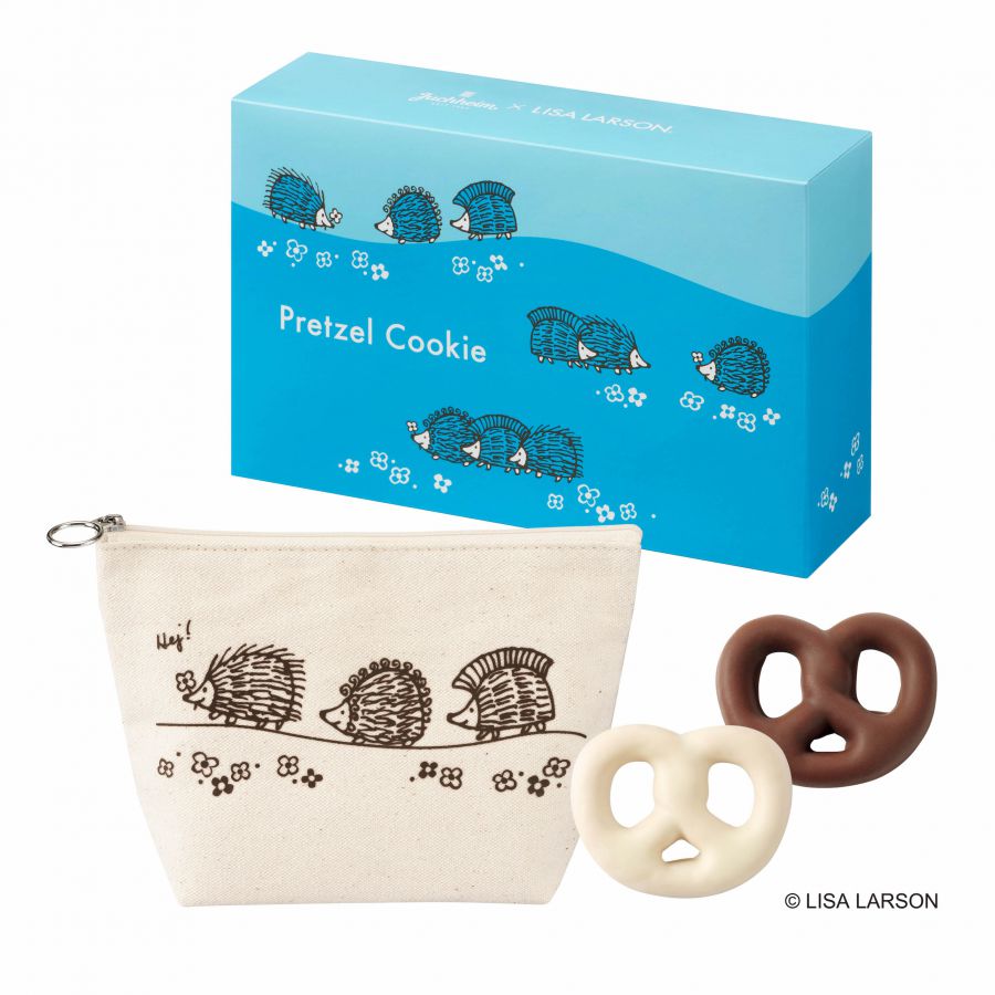 プレッツェルクッキー 14個入り（ミルク／ホワイト各7個）＋ポーチ1個付き　1566円