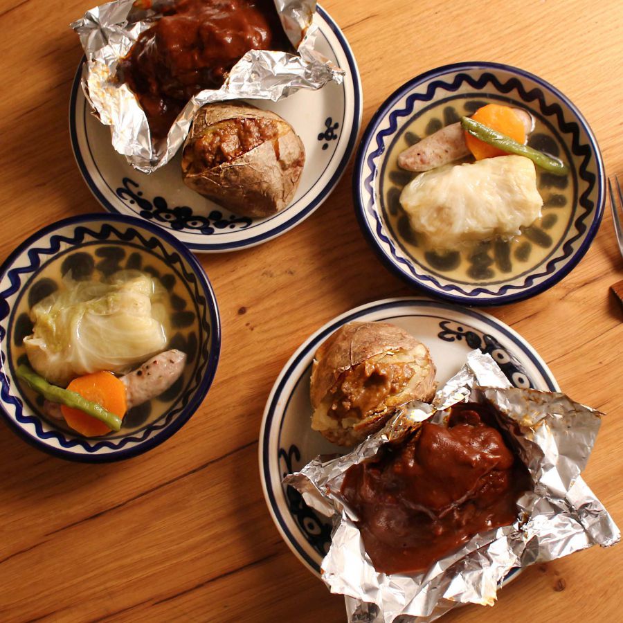 「つばめ風ハンブルグステーキ&ロールキャベツセット」2人前3996円