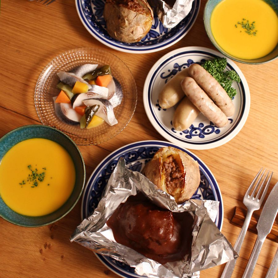 「つばめ風ハンブルグステーキ ディナーセット」2人前4800円