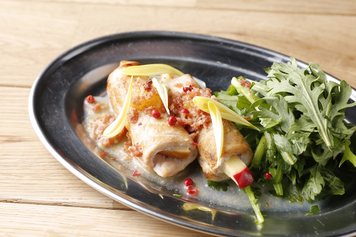 「マカジキとりんごのインヴォルティーニ」950円（税別）