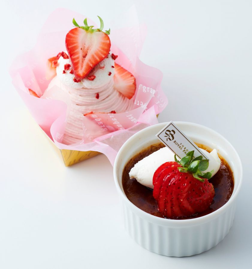 いちごモンブラン600円、いちごブリュレ650円 ※2021年1月31日（日）まで