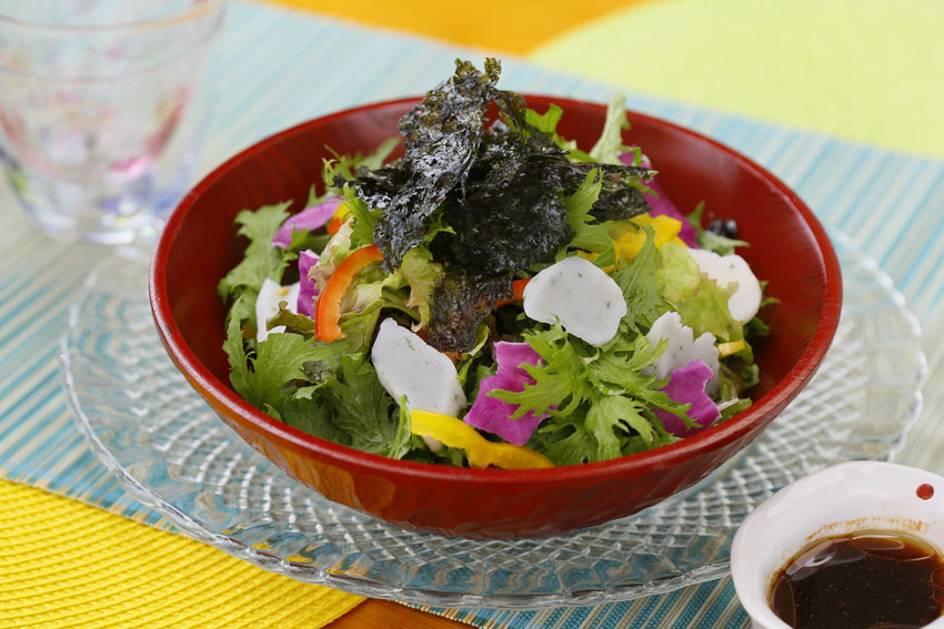 しそ棒天と海苔の韓国風サラダ
