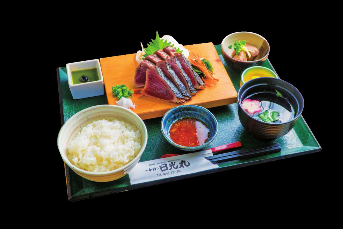 藁焼きたたき定食（とろかつお）1408円