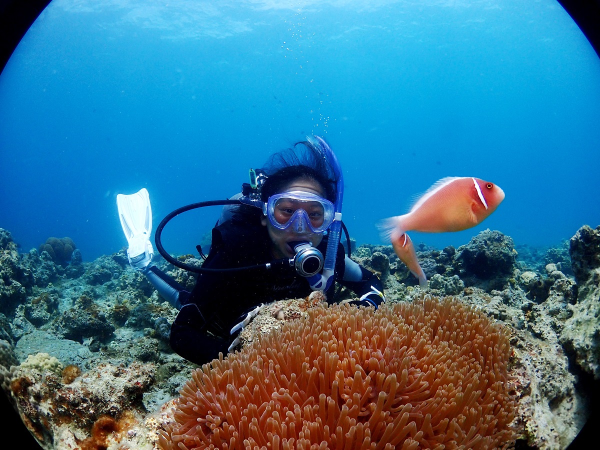 水中で記念撮影もできますよ!