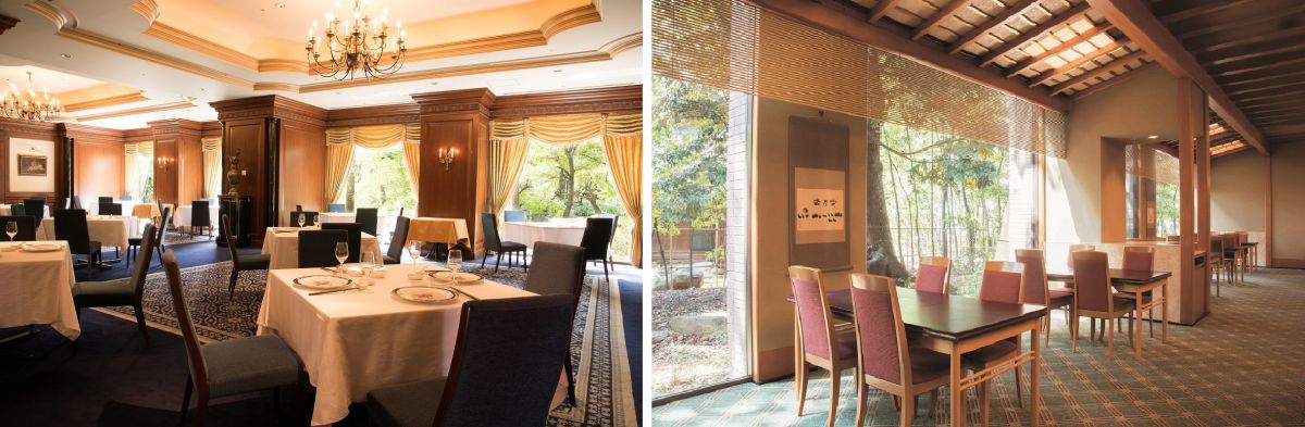 左）中国料理 皇家龍鳳　右）京料理 たん熊北店 Directed by M.Kurisu