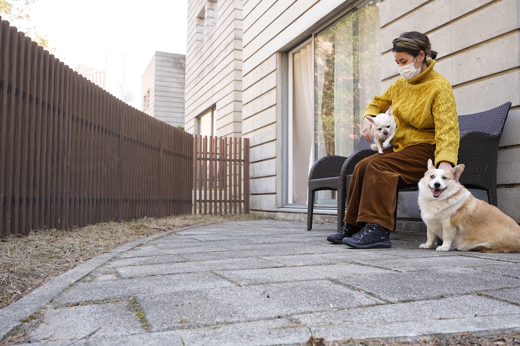 「広いお庭だから、たくさん遊べるワン！」（※注：筆者が妄想する愛犬の言葉です。親バカすみません！　以下同じ……）