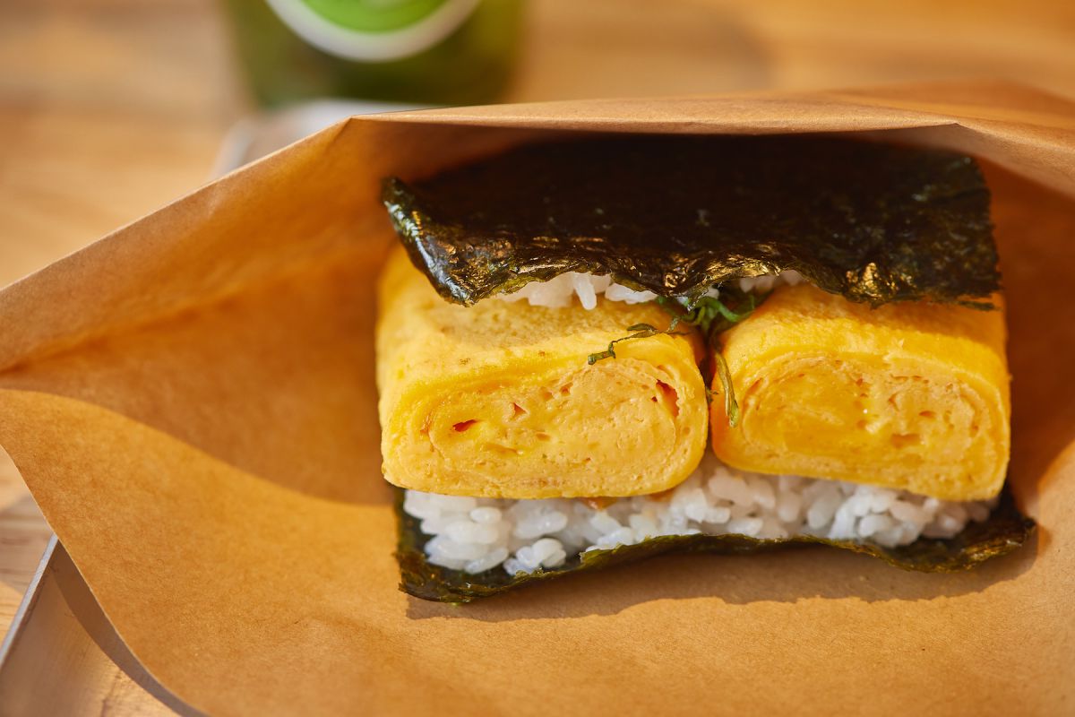 卵焼き&ネギ味噌のライスバーガー430円