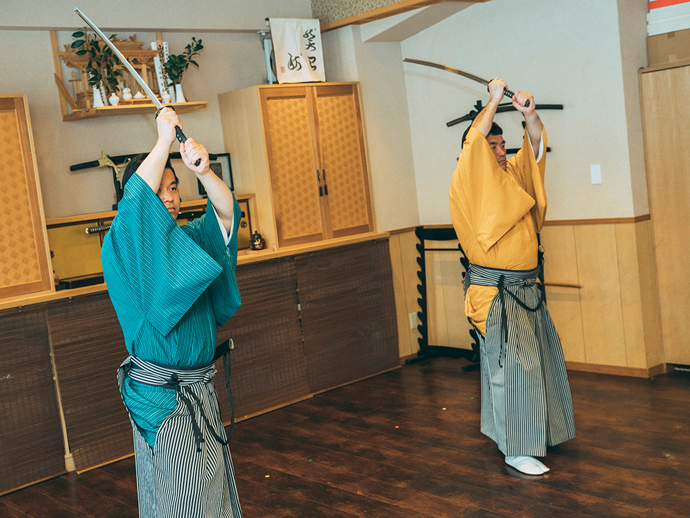 「上段の構え」