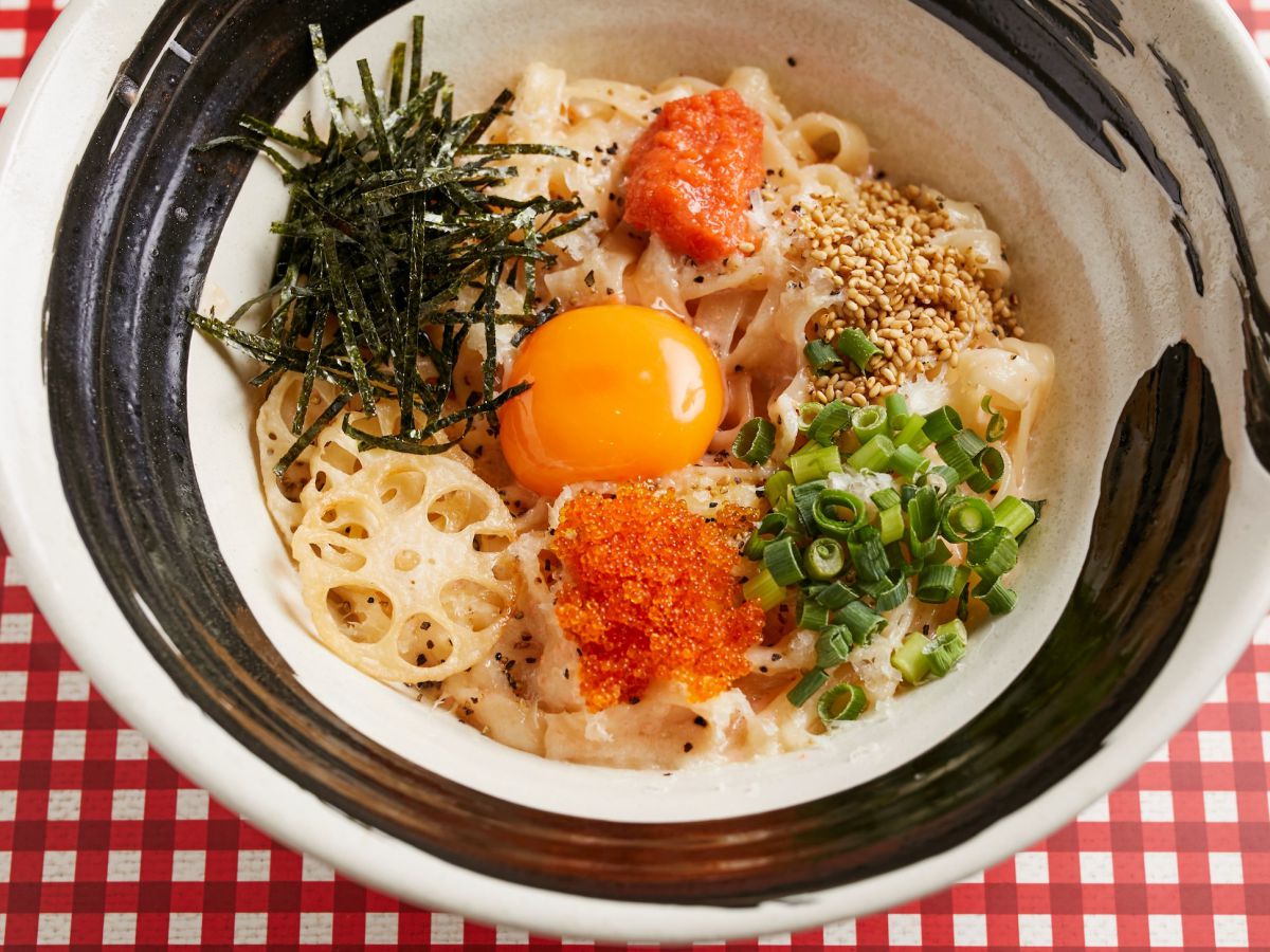 明太子の“和”生カルボナーラ 1199円  ※価格はイートインの場合