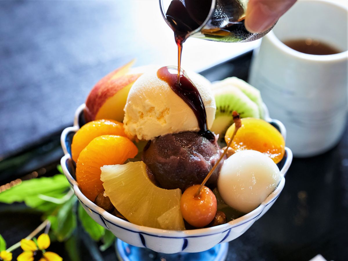 クリームあんみつ 1200円　※新型コロナウィルス・緊急事態宣言により、販売が不定期になる場合があります