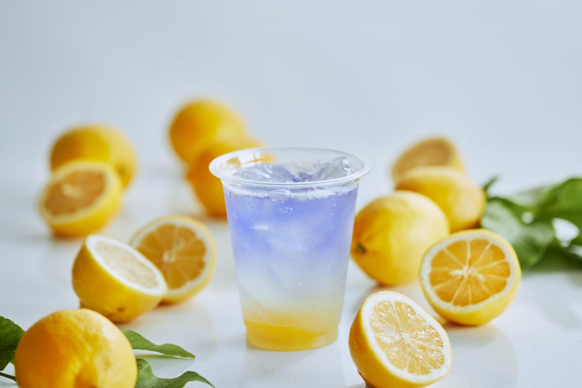 「カカオビネガーソーダ レモネード」テイクアウト594円,イートイン605円