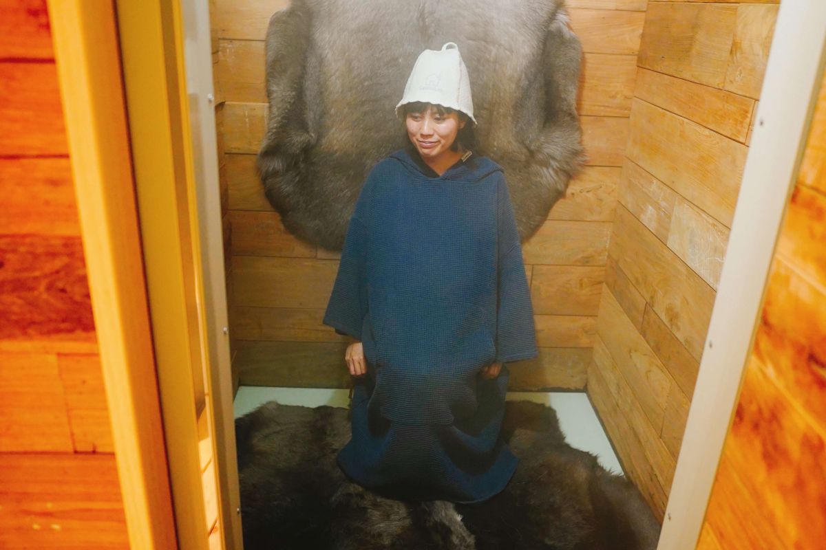 男女両方のエリアにある「アイスサウナ」。通常は扉を閉めて使用します