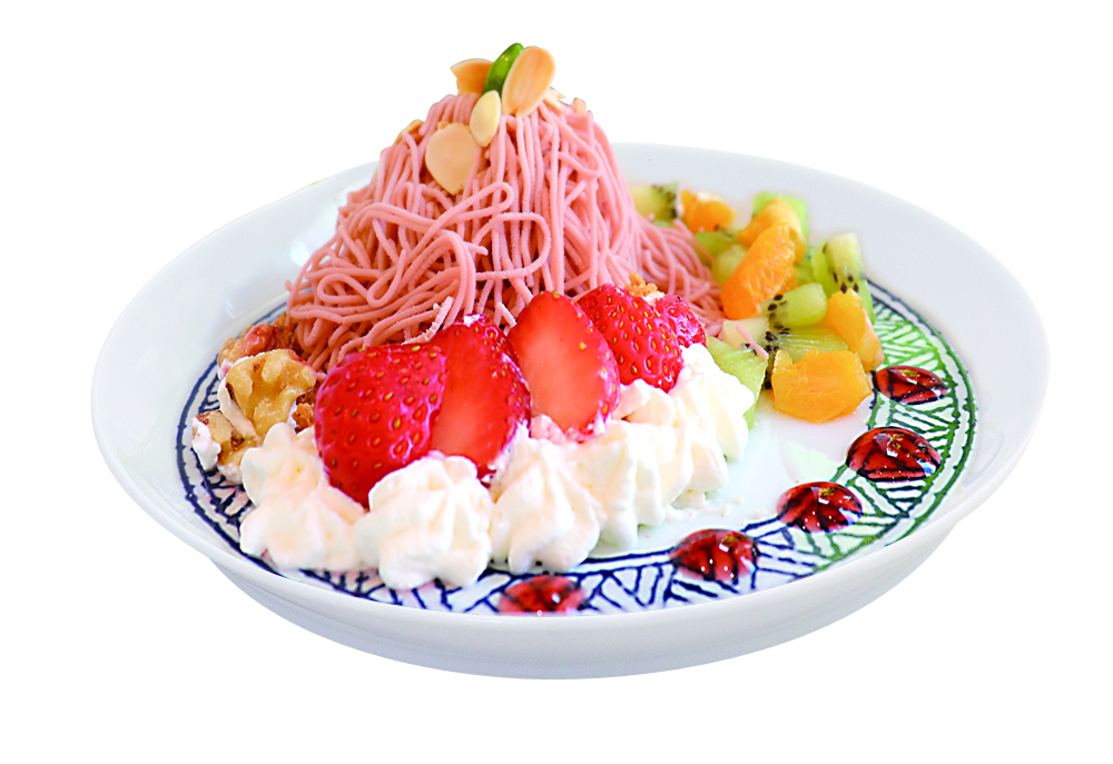 モンブラン いちご1500円（ドリンク付き）※期間限定