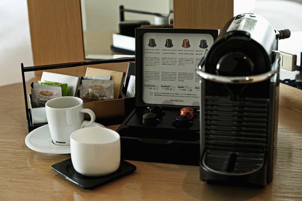 ネスプレッソのコーヒーメーカーは「プレミアムエグゼクティブルーム」「スイートルーム」にのみ用意