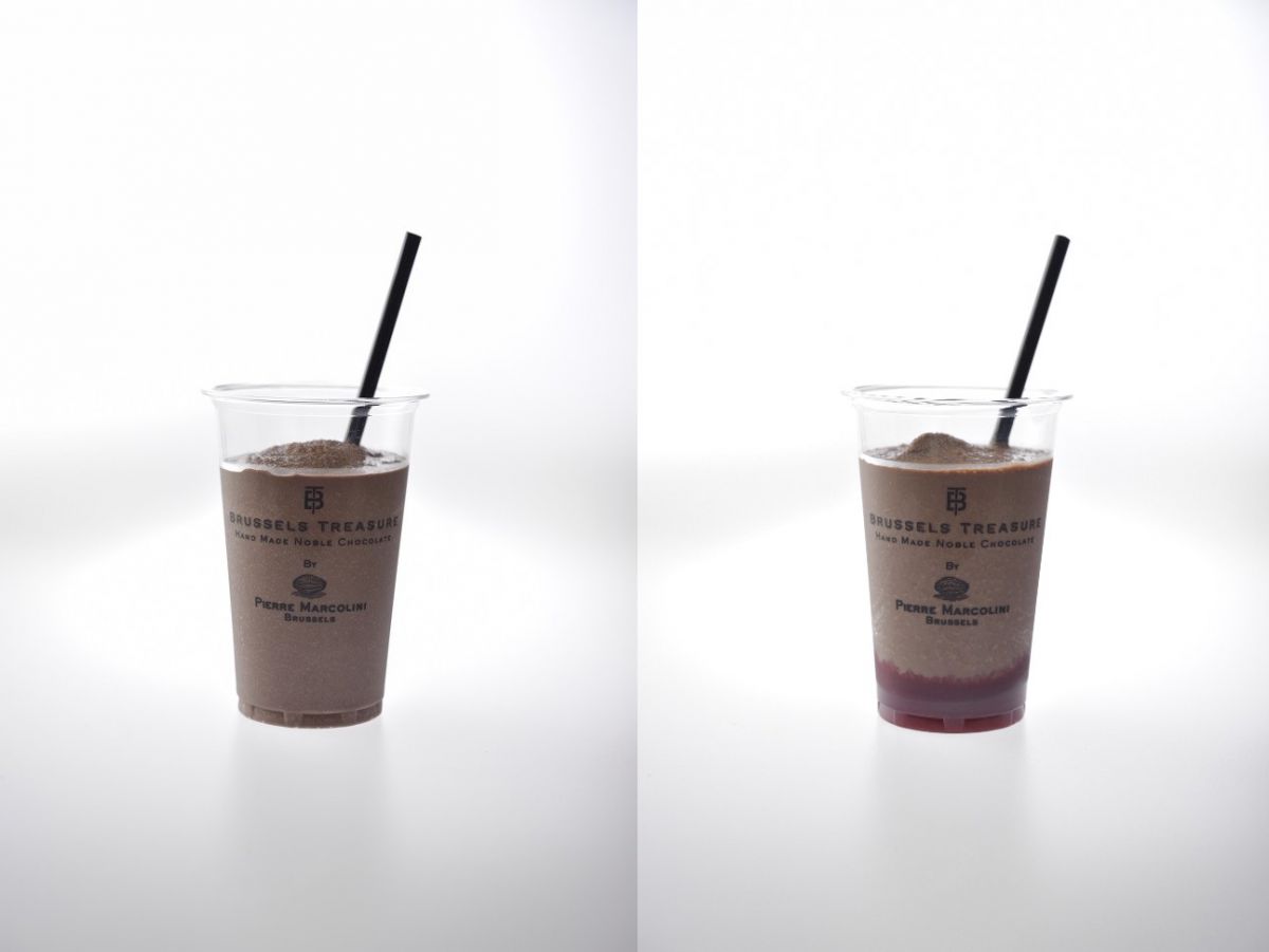 写真左から「フローズンショコランブルプレーン」、「フローズンショコランブルフランボワーズ」（各702円）