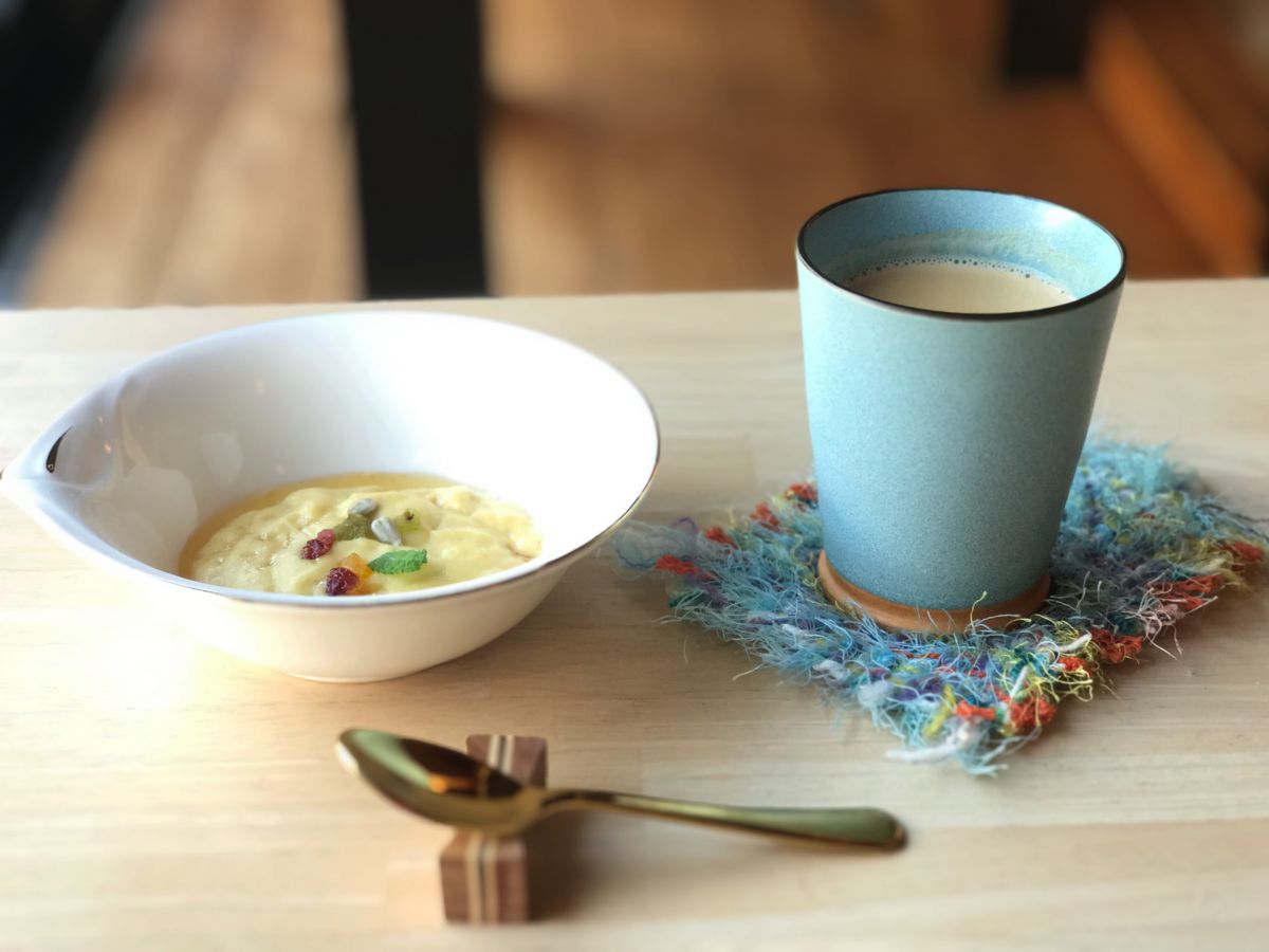 葛プリンとチャイのセット900円