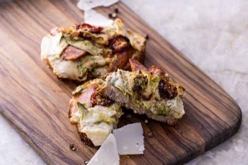 シーザーサラダのタルティーヌ 450円