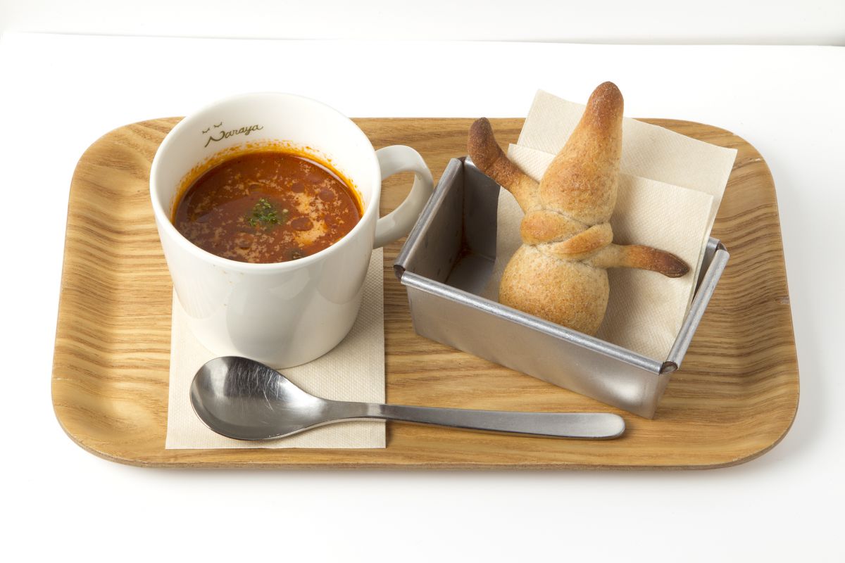 ひょうたんパンが付く本日のスープセット650円