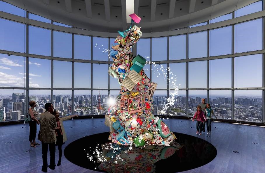 エントランス展示イメージ（昼）　　© 2021 SANRIO CO., LTD. APPROVAL NO. SP610376