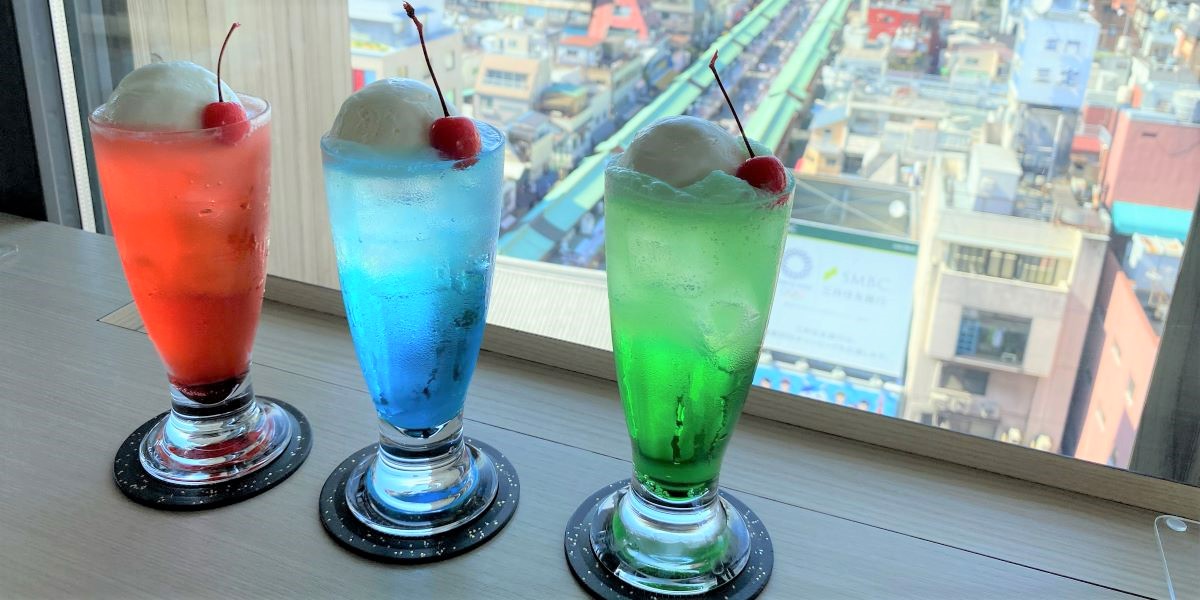 浅草の絶景が見渡せる！「アサクサ ミハラシカフェ」でフォトジェニックなクリームソーダを♪