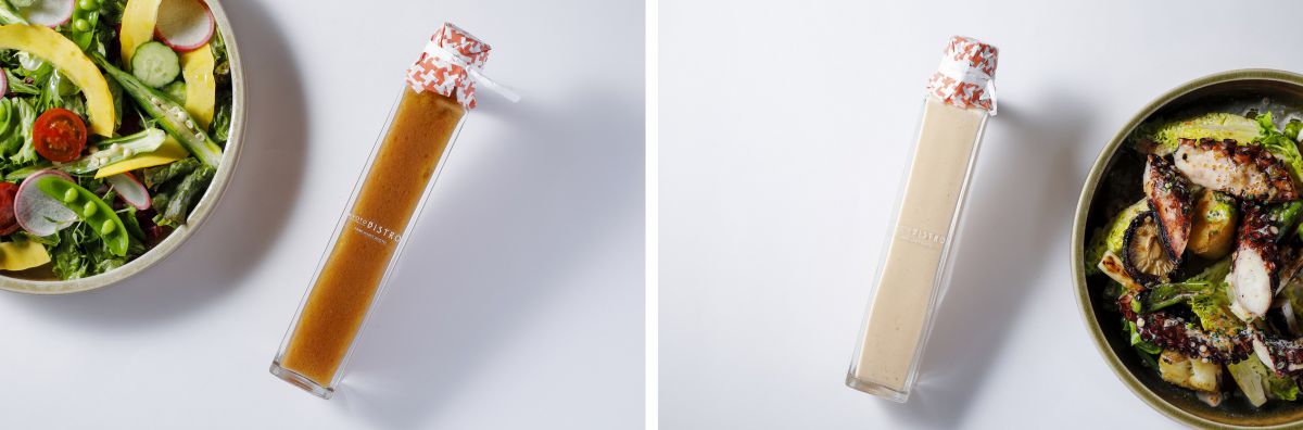 左）梅ドレッシング 1296円 右）シグネチャードレッシング1350円